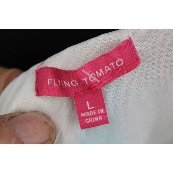 Flying Tomato colorful Ruffle One shoulder Dress size Large NWT - Picture 7 of 8